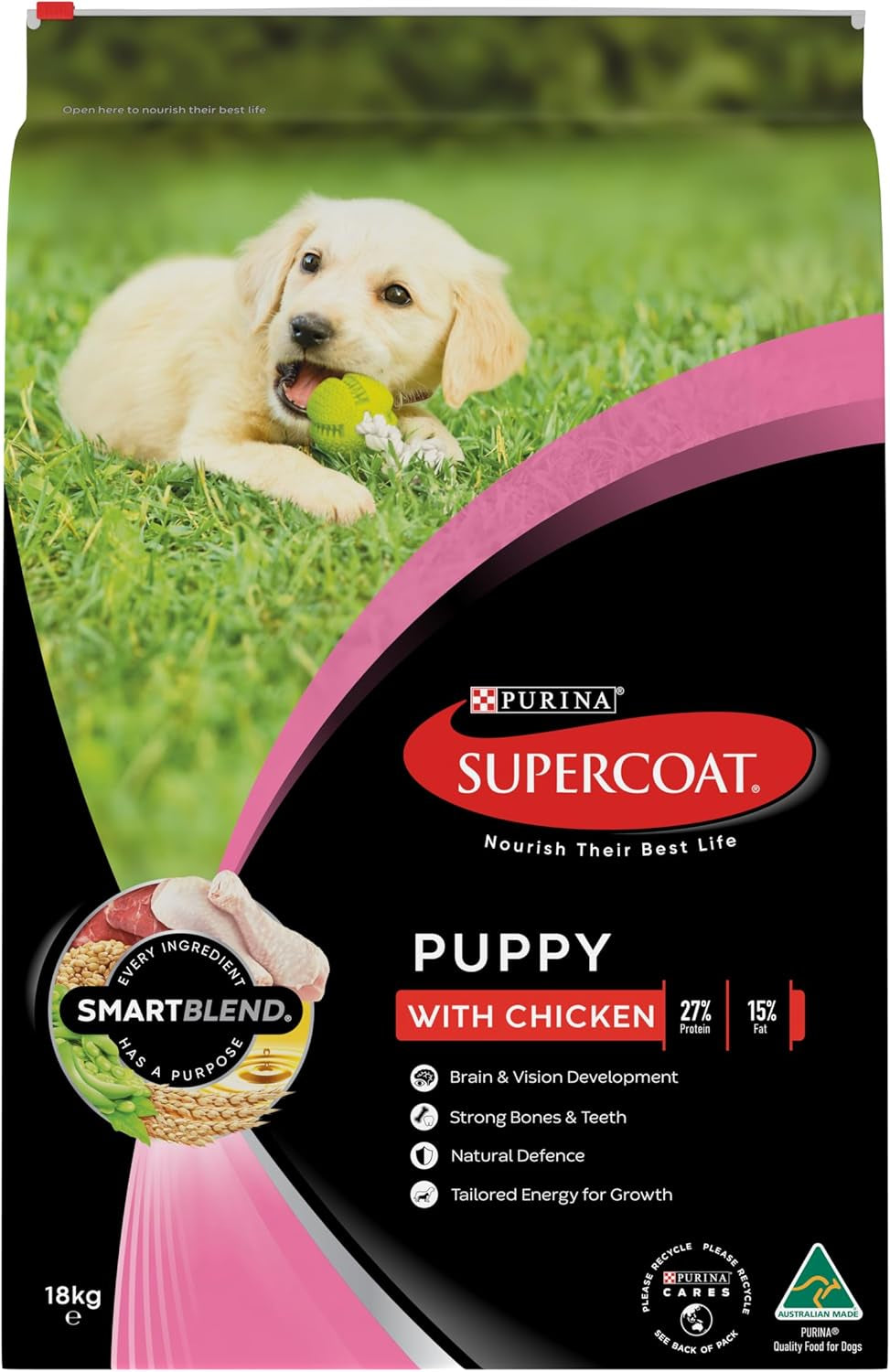 SUPERCOAT SMARTBLEND Puppy Dry Dog Food Chicken 18Kg